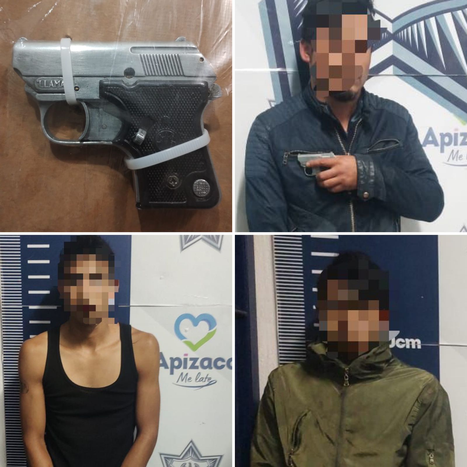 Asegura policía de Apizaco a sujetos armados
